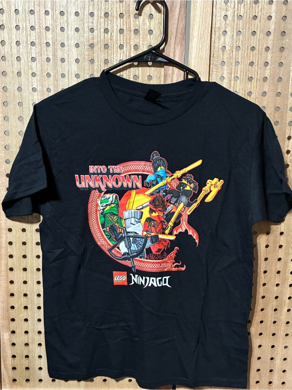 Gildan Black LEGO Ninjago 'Into the Unknown' Graphic Tee. Youth L